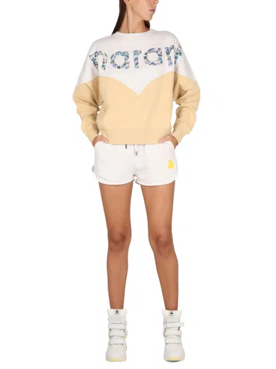 Isabel Marant Étoile Shorts Elastic Waistband Side Pockets In White