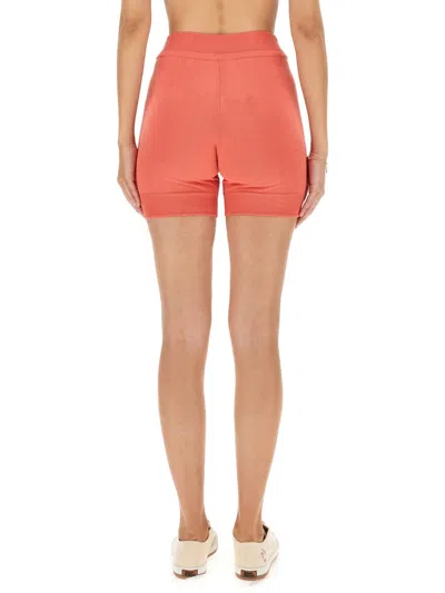 Vivienne Westwood Bea Ribbed Hem Shorts In Red