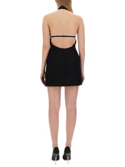 Dolce & Gabbana Short Dress With Neckline On Back In Black