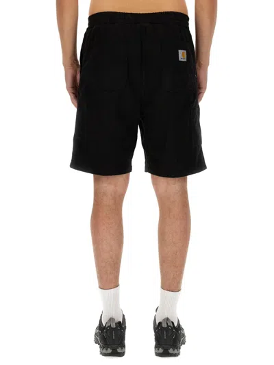 Carhartt Flint Shorts With Back And Side Pockets In Black