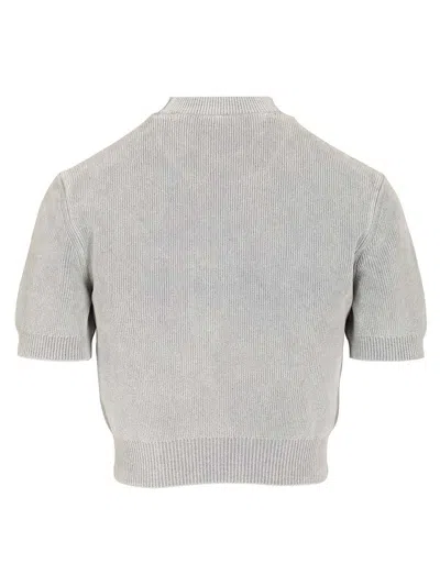 Alexander Wang Short T-shirt Sweatshirts Grey In Gray