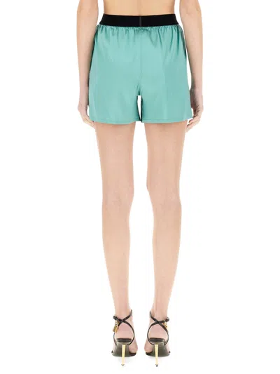 Tom Ford Shorts In Satin In Blue