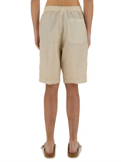120% Lino Shorts With Drawstring In Neutral