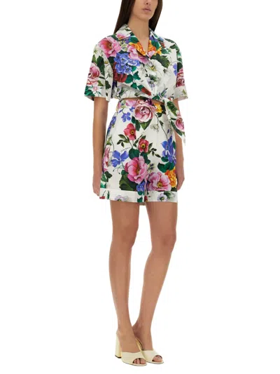 Dolce & Gabbana Shorts With Floral Print In Multi
