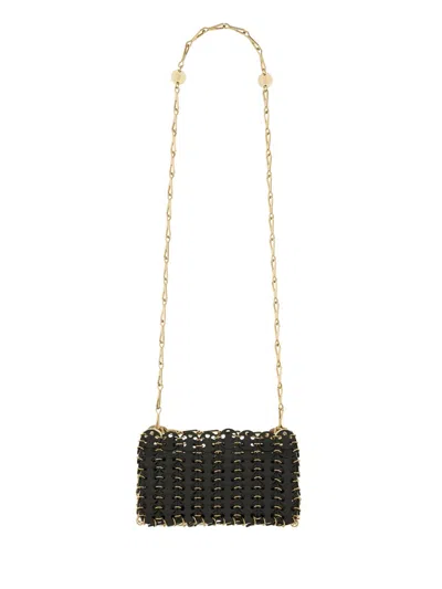 Rabanne 1969 Nano Shoulder Bag Made Of 153 Black Calf In Black