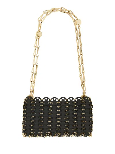 Rabanne 1969 Nano Shoulder Bag Made Of 153 Black Calf In Black