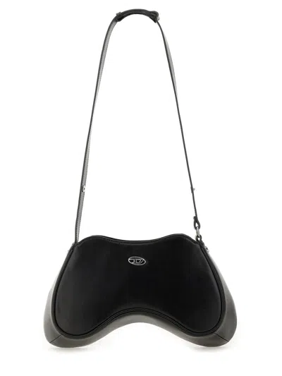 Diesel Play-semi Gloss Leather Shoulder Bag