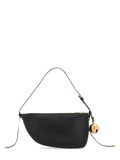 Burberry Curved Shape Gold-tone Hardware Shoulder Bag In Black