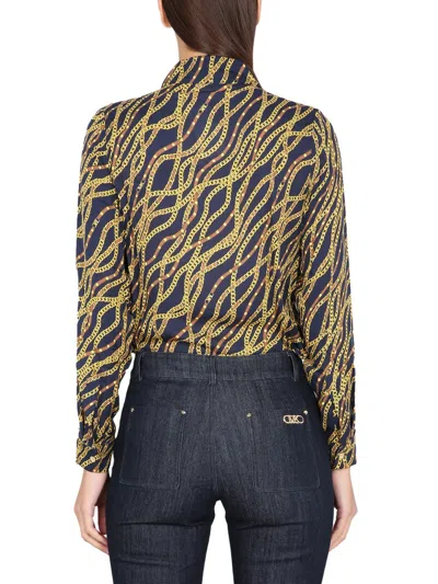 Michael Kors Multi Color Printed Shirt In Multi