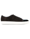 Lanvin Brown Toe Capped Sneakers