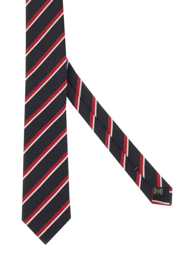 Zegna Blue And Red Silk Tie