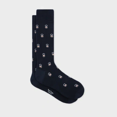 Paul Smith Astronaut-motif Socks In Blue