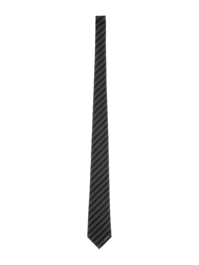 Lanvin Silk Tie Striped Diagonal Pattern