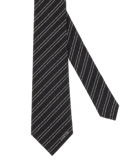Lanvin Silk Tie Striped Diagonal Pattern
