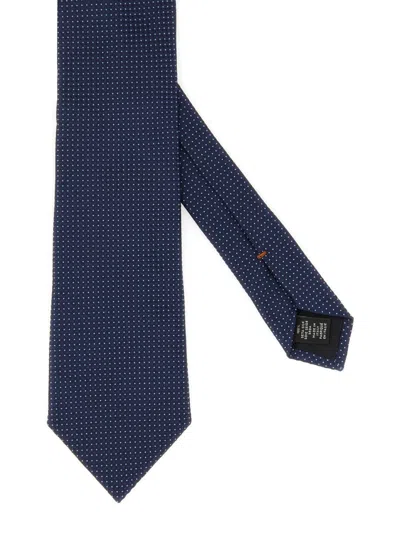 Zegna Silk Tie In Blue