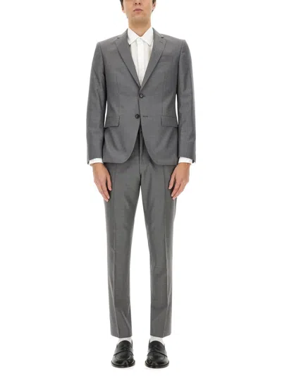 Hugo Boss Boss Single-breasted Dress In Gray