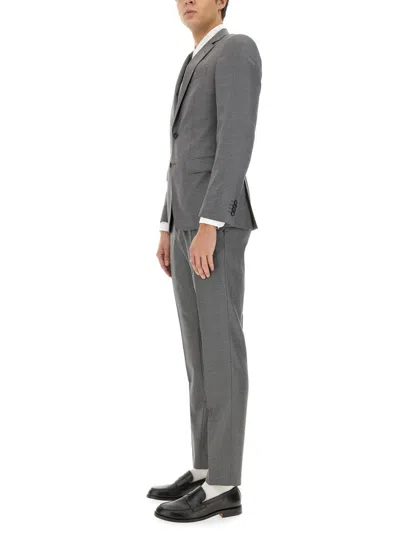 Hugo Boss Boss Single-breasted Dress In Gray