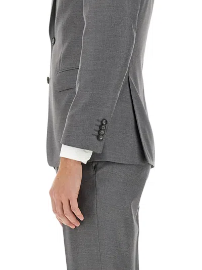 Hugo Boss Boss Single-breasted Dress In Gray