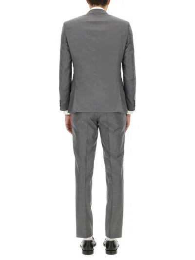 Hugo Boss Boss Single-breasted Dress In Gray