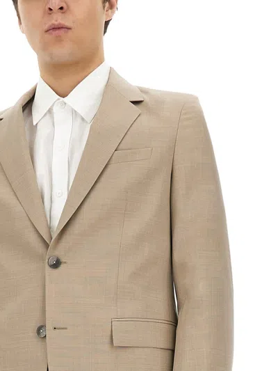 Hugo Boss Single Button Suit With Chest And Flap Pockets In White