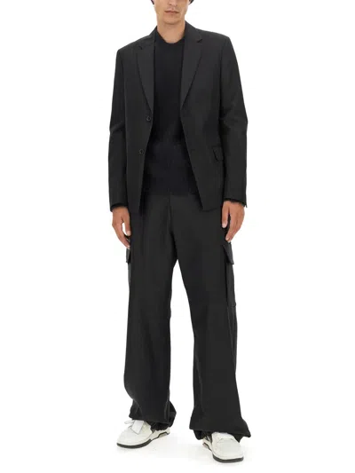 Off-white Single-breasted Jacket In Black