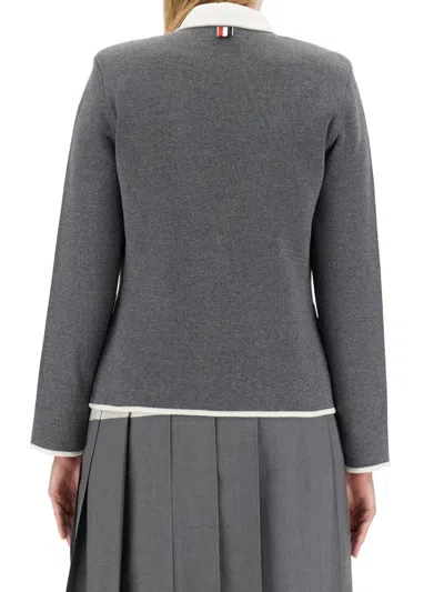 Thom Browne Single-breasted Jacket In Gray