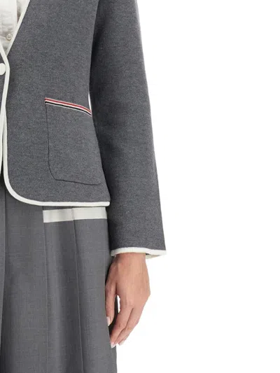Thom Browne Single-breasted Jacket In Gray
