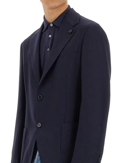 Lardini Single-breasted Suit Jacket In Blue