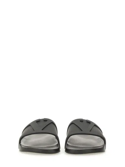 Valentino Pool Slide Coolside Slippers In Black