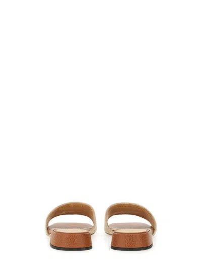 Valentino Vlogo Embellished Textured-leather And Canvas Slides