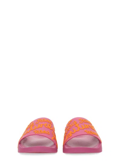 Versace Jeans Couture Slide Sandal With Logo