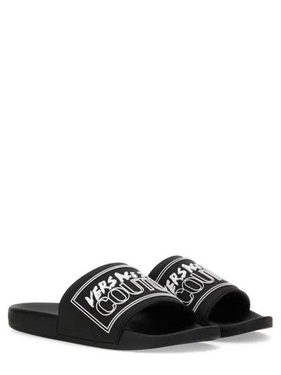 Versace Jeans Couture Slide Sandal With Logo