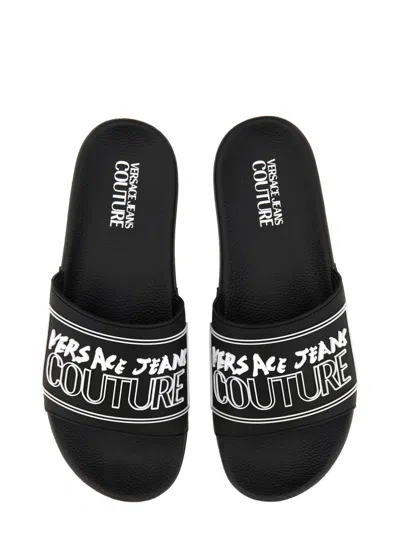 Versace Jeans Couture Slide Sandal With Logo