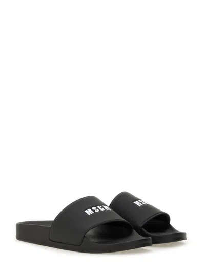 Msgm Slide Sandal With Logo
