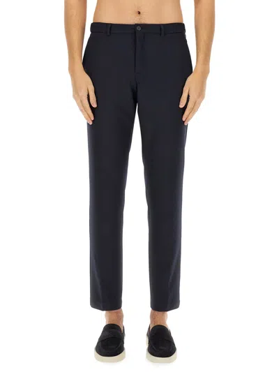Hugo Boss Tailored Trousers With Belt Loops And Pockets In Black
