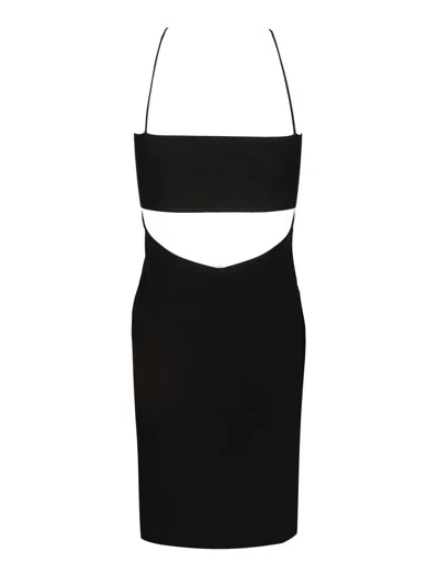 Alexander Wang Robe Mini Moulante À Strass In Black