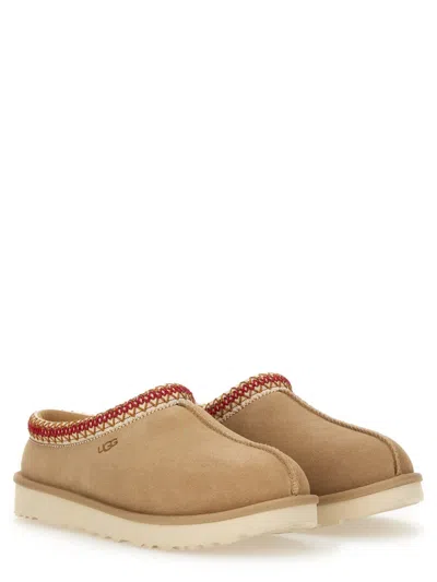 Ugg Tasman Ii Braided-trim Sheepskin Slippers In Brown