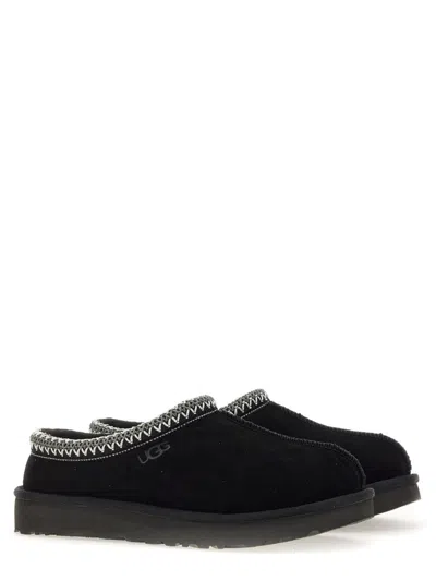 Ugg Tasman Slip-on Shearling Flat Mules In Black