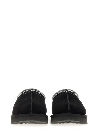 Ugg Tasman Slip-on Shearling Flat Mules In Black