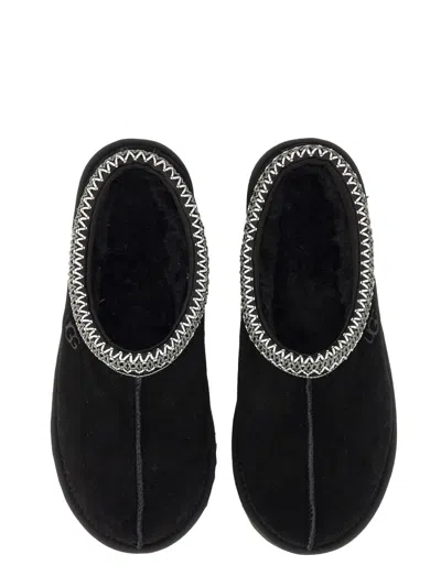 Ugg Tasman Slip-on Shearling Flat Mules In Black