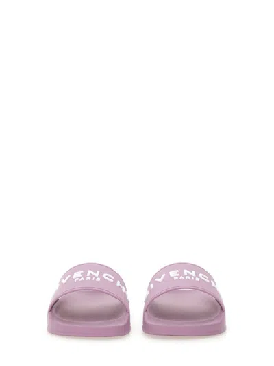 Givenchy Women Slipper With Logo In Pink