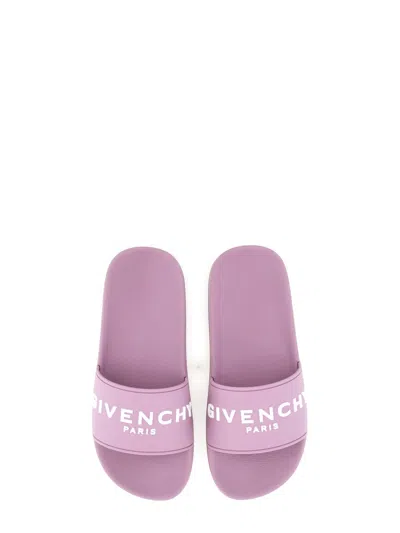 Givenchy Women Slipper With Logo In Pink