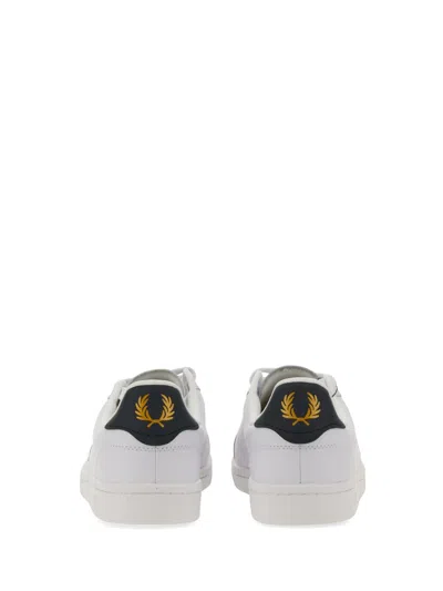 Fred Perry Round Toe Sneakers Featuring Perforated Sides