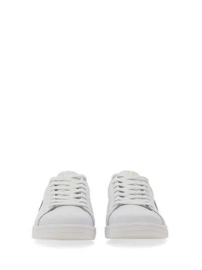 Fred Perry Round Toe Sneakers Featuring Perforated Sides
