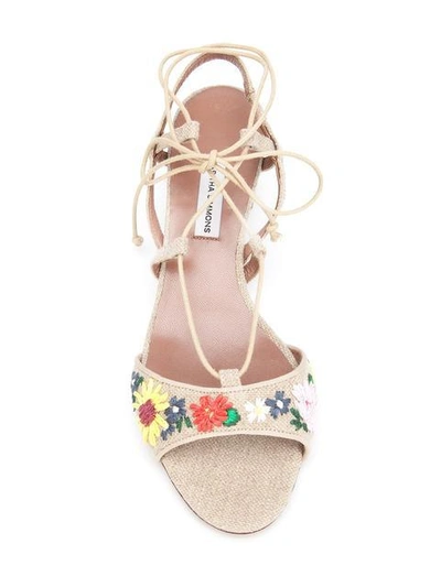 Shop Tabitha Simmons 'lori Meadow' Sandals In Neutrals