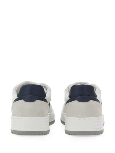 Hogan H630 Leather Sneakers With Contrasting Monogram In White