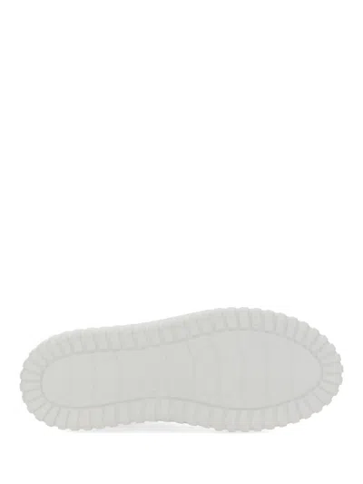 Hogan H-stripes Low-top Leather Sneakers In White
