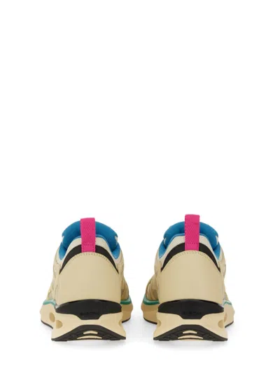 Valentino Garavani Multicolor Leather And Fabric Vlogo Easyjog Sneakers In Nude