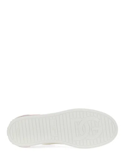 Dolce & Gabbana Portofino Sneakers In Nappa Leather In White