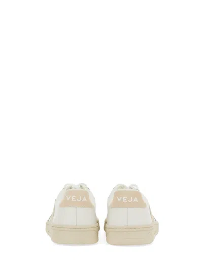 Veja V-12 Leather Sneakers In Neutral